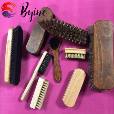 Horsehair Shoe Shine Brush Horse Hair Bristles Wood Handle Horsehair Shoe Shine Brush for Shoes, Boots, and Other Leather Items photo-2