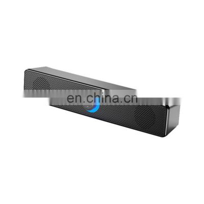 Desktop Long Strip Audio Notebook Computer Sound Blaster Subwoofer Usb Knob Wired Speaker