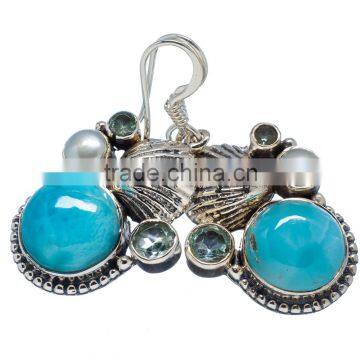 LARIMAR 925 STERLING SILVER EARRINGS ,925 STERLING SILVER JEWELRY WHOLE SALE,JEWELRY EXPORTER