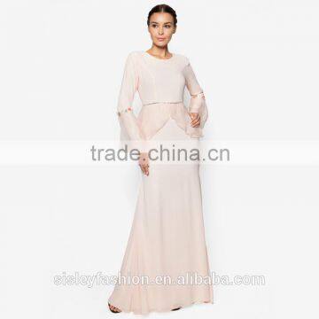 2016 OEM manufactuer pink abaya modern with wholesale price women fashion dress design D270