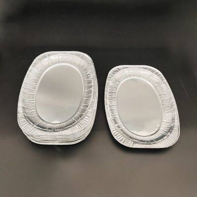 Large Oval Aluminum Foil Pan 355mm Catering Serving Tray for BBQ Roasting Baking and Takeout Use photo-3
