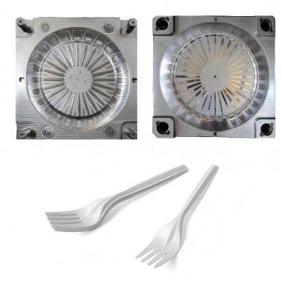 Taizhou Plastic Injection Mould Maker Manufacturer Disposable Tableware Spoon Knife Fork Mould photo-1