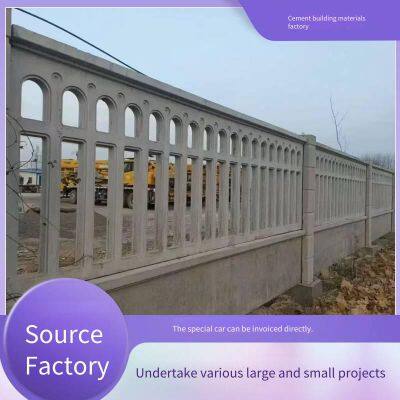 European-style Artistic Courtyard Wall Guardrails Made of Precast Concrete With Hollowed-out Flower Patterns for Villas and Factory Areas, Also Known as Cement Lattice Guardrails photo-5
