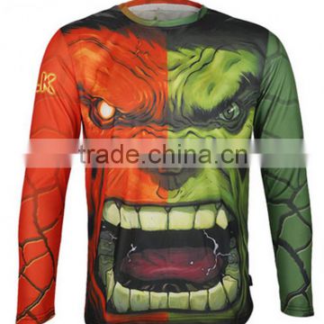 100% Polyester Sublimation Dri Fit Long Sleeve Shirts Wholesale