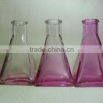 glass aromatherapy diffuser bottle pink colour