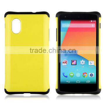 2015 China Factory Newest Colorful Tough Slim Armor Case Strong Shockproof for Nexus 5 case Cover back case