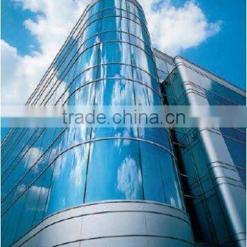 color reflective glass for building (blue/green/gray)