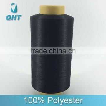 Black color 100% polyester 300D/96F yarn manufacturer in china