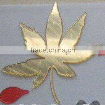 colored acrylic leaf shape hanging christmas decoration