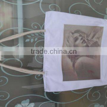 New fashion Canvas white blank Sublimation Shopping Bag