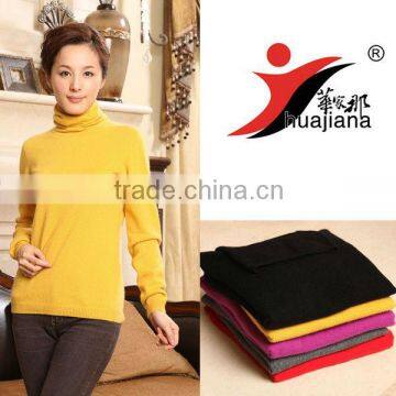 Simple design women's cashmere sweater for winter