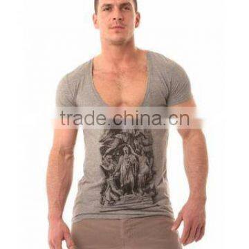 Deep V Neck Men Tshirt photo-5