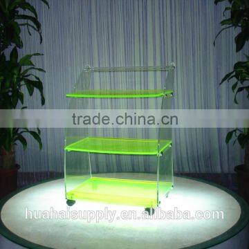 Modern acrylic hotel room service trolleys designs