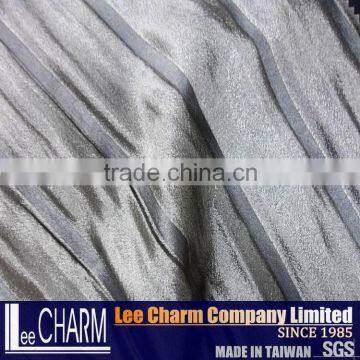 Silver Grey Matellic Decorative Fabric Textile photo-4