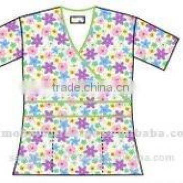 Printed Medical Scrub Tops