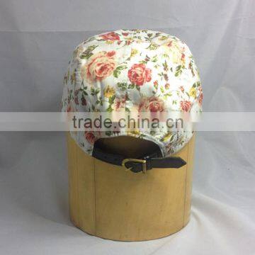 Fashion Disty Floral Print Strapback Cap Hats photo-2