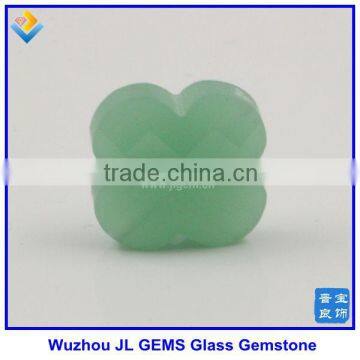 Synthetic Light Green Four Clover Flower Glass Gemstone Jewelry From JL Gems Alibaba Com