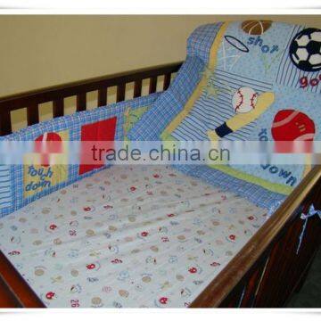 Baseball Boys 6pcs Bedding Set Baby From Professional Manufacturer photo-6