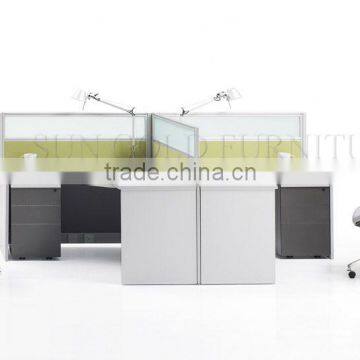 Modern office L shape workstation partition for 2 person (SZ-WSB362)