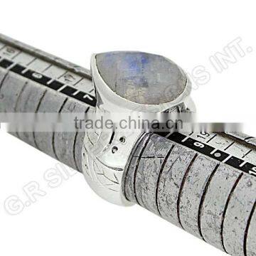 rainbow moonstone gemstone jewelry,925 sterling silver women rings jewelry