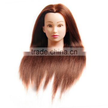 Large Stocks Synthetic Training Head Doll With Long Hair, Cheap Synthetic Hair Mannequin Head