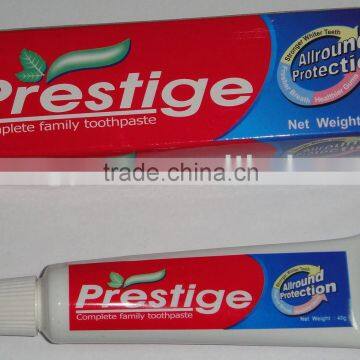 Prestige mini packing toothpaste