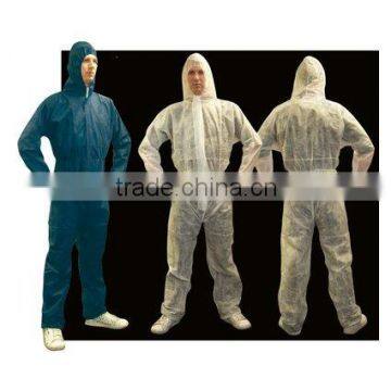 Disposable Non-woven Elastic Coverall with Hood in FDA,CE,ISO13485 Standard