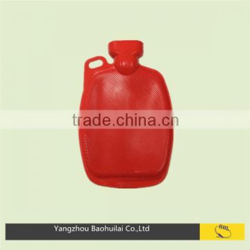 BS natural rubber hot water bottle with handle