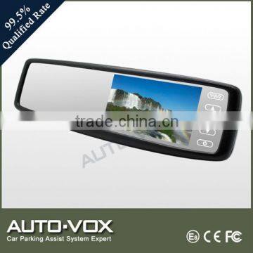 4.3 inch car rear view mirror monitor system touch screen button