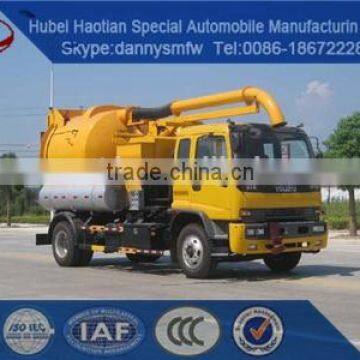 5-8 m3 sewage suction vacuum truck fecal tank truck for sale