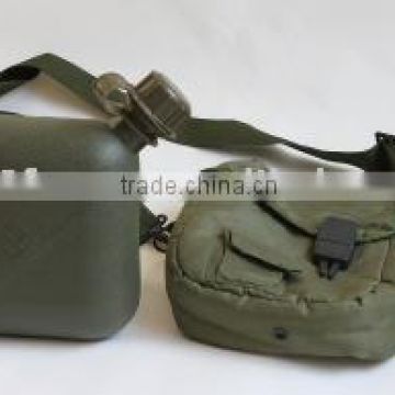 Military aluminumsquare plastic canteen