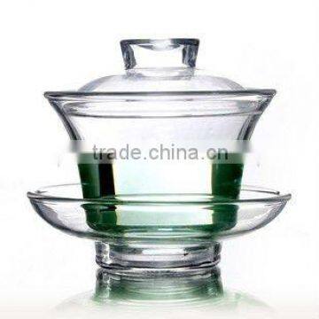 Heat-resistant glass tea cup