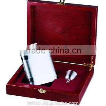 Good Quality Stainles Steel Hip Flask Gift Set With Wooden Box photo-1