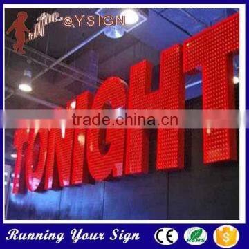 Eye catching punching holes exposed street metal punching sign