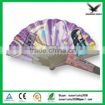 Plastic fabric folding fans wholesale (directly from factory)