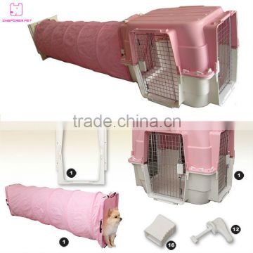 Pet Plastic Cage Kennel with Tunnel