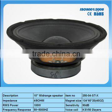 HIgh quality professional speaker 100W speaker 10inch subwoofer midrange speaker