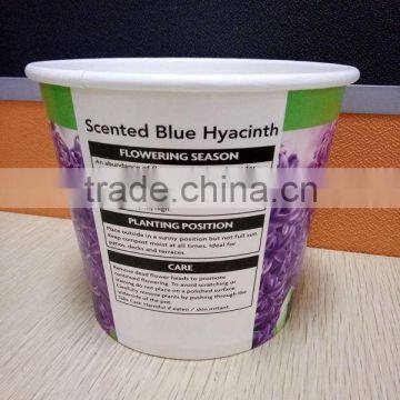 offset printing composable double side pe coating wholesale biodegradable 13cm flower paper bowl