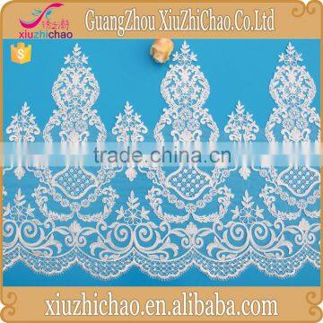 ZP0024-T Guangzhou supplier bridal dress cord lace fabric wedding dress accessory