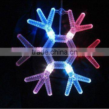 Hexagon snowflake pendant led adornment light