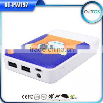 Dual usb outputs 8800mah power bank with led torch