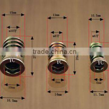 Countersunk Hex Internal and External Tooth Nut, Furniture Embedded Nuts, Children Bed Sofa T Nut, M6M8M10 photo-2