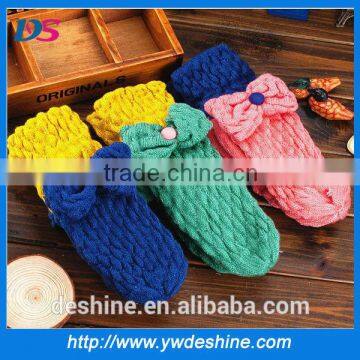 wholesale bowknot ladies knit warm gloves ST112