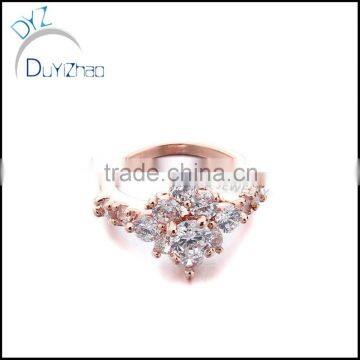 Top quality zircon stone silver imitation ring diamond