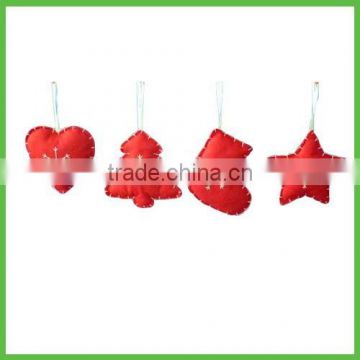 Handmade Sewing Embroidery Felt Stuffed Christmas Decoration Hanging Ornaments