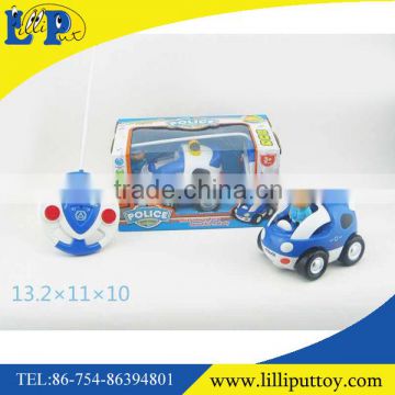 Cartoon R/C police car toy with light and music