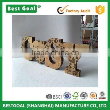 Home decoration carved wooden table sign