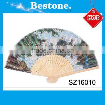 Hot sale popular souvenir hand fan for wedding