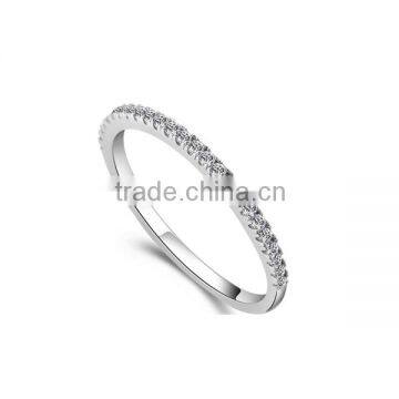 Bright Birthstone Colorful Cubic Zircon Encircle Band Silver Ring photo-3