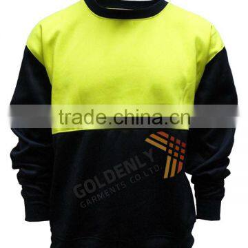 High visibility men's pullover safety sweater